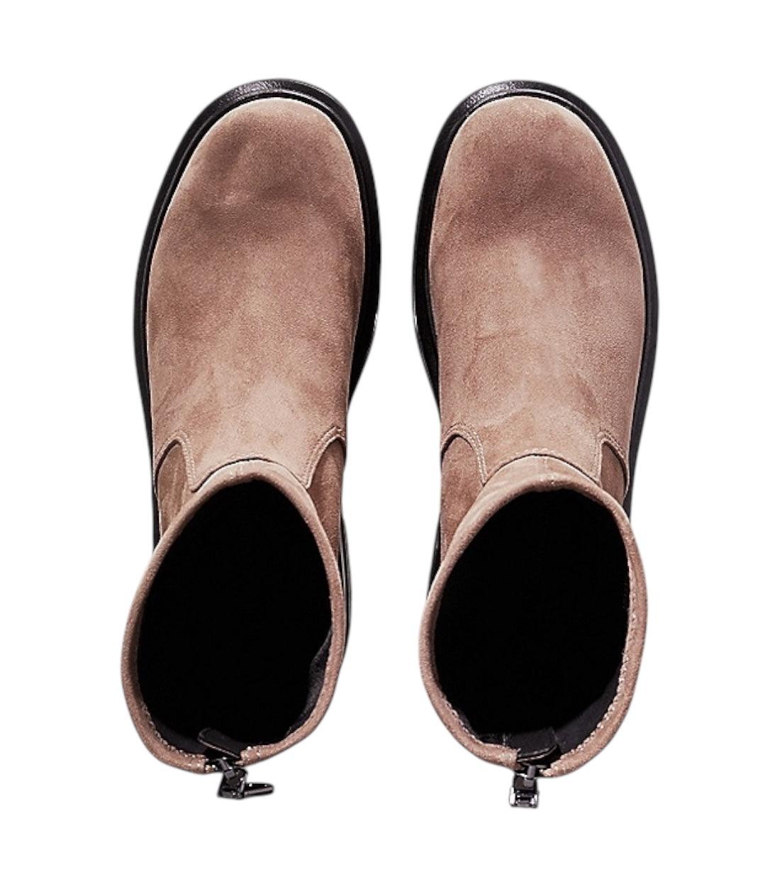Calvin Klein Beige Plateau Laarzen Met Rits