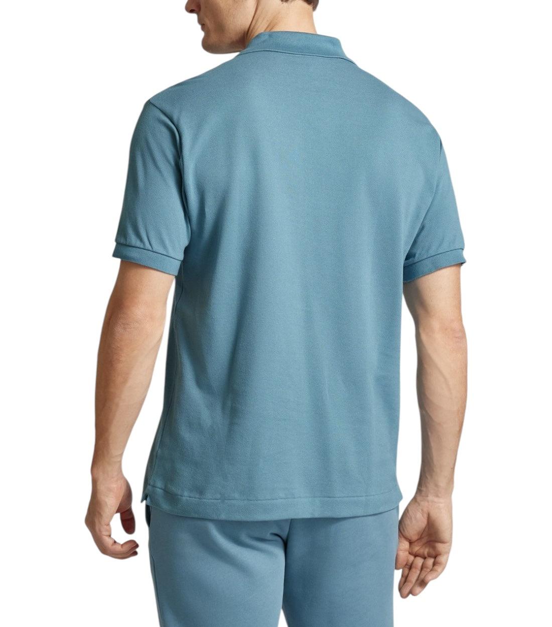 Lacoste Blauw Polo Met Labelpatch
