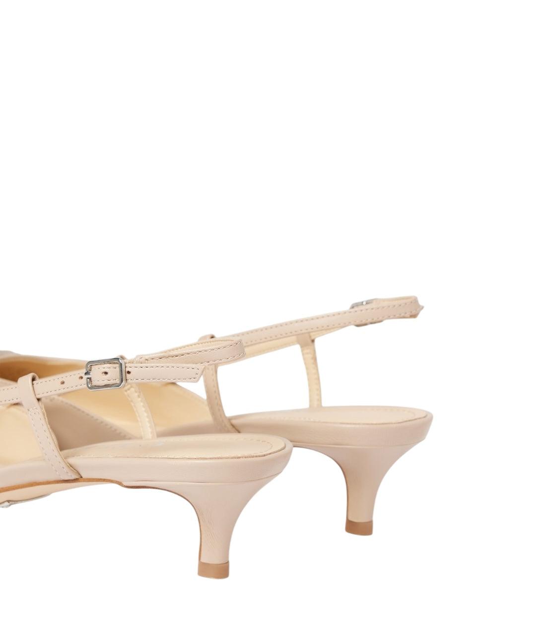 Guess Beige Jesson Leren Pumps Met Labelapplicatie