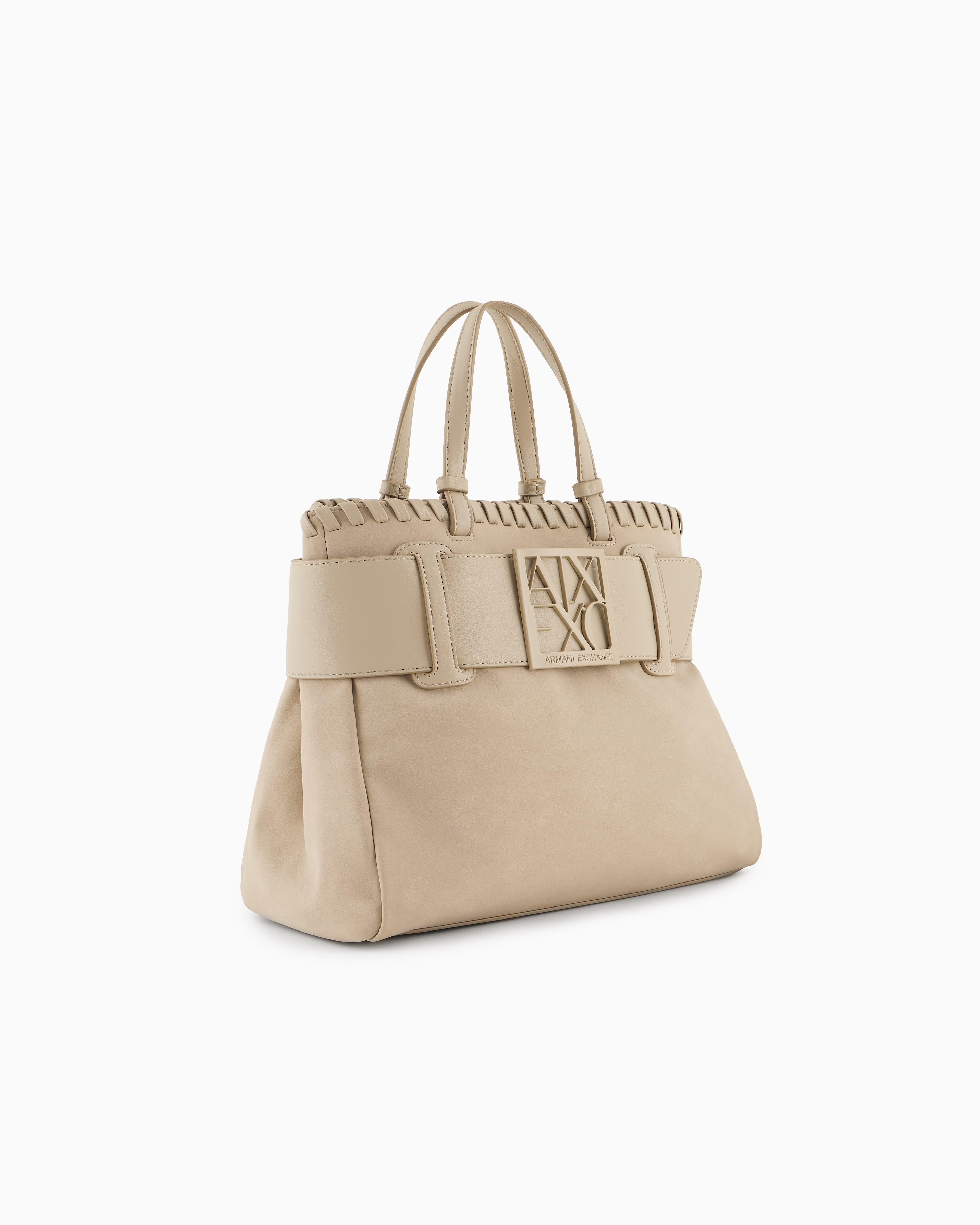 Armani Exchange Beige Soft Shopper Handtas