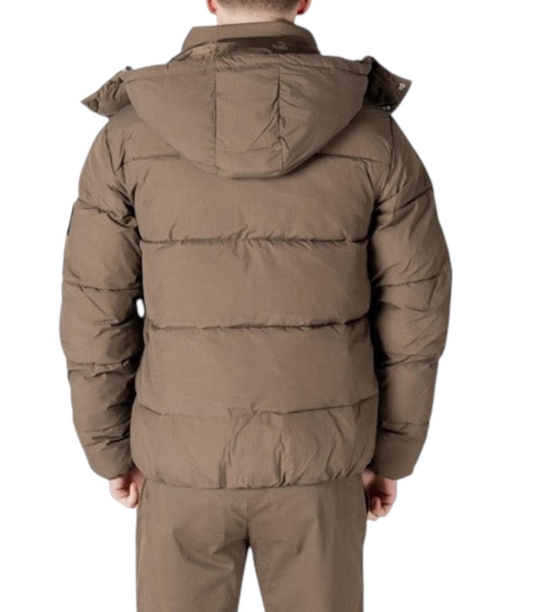 Calvin Klein Jeans Bruin Pufferjas Met Logo