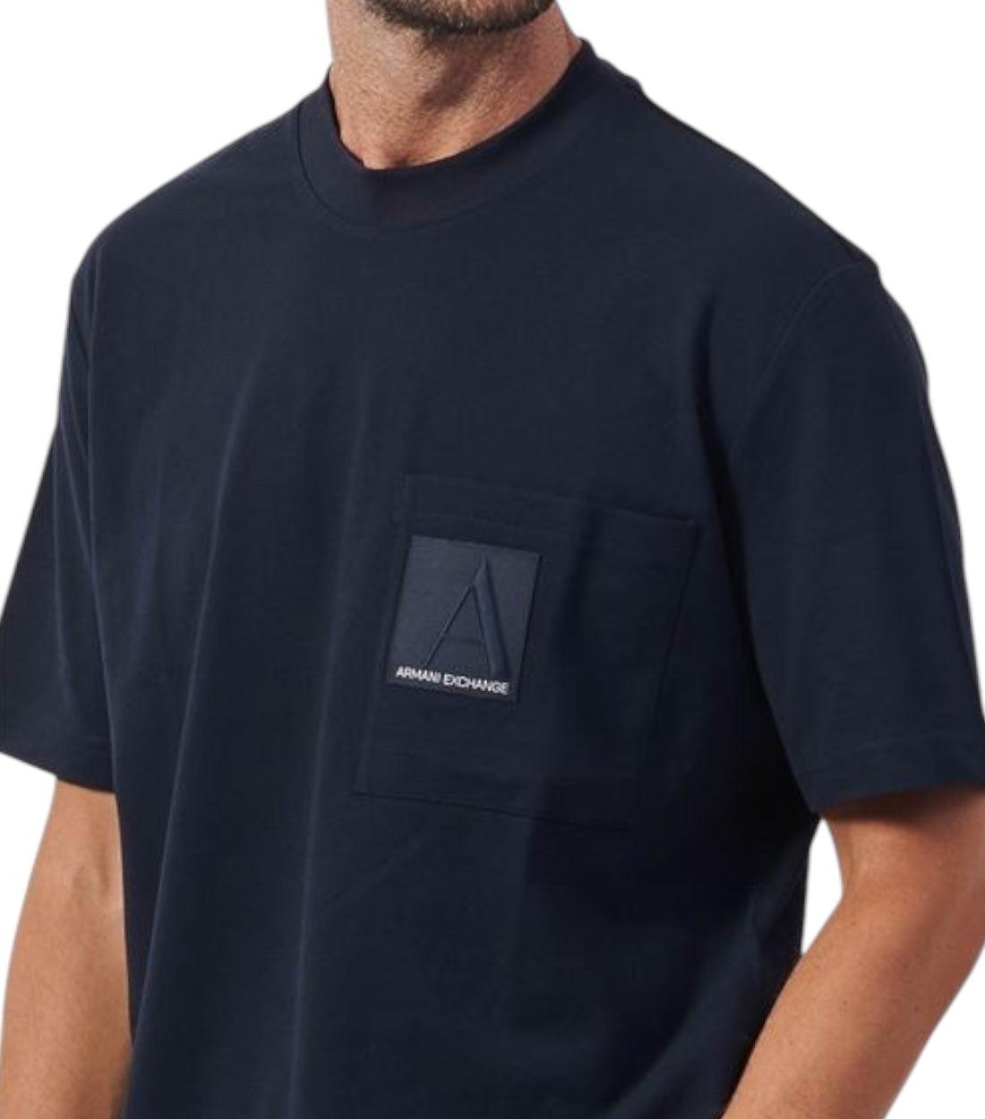 Armani Exchange Donkerblauw T-shirt Met Logo
