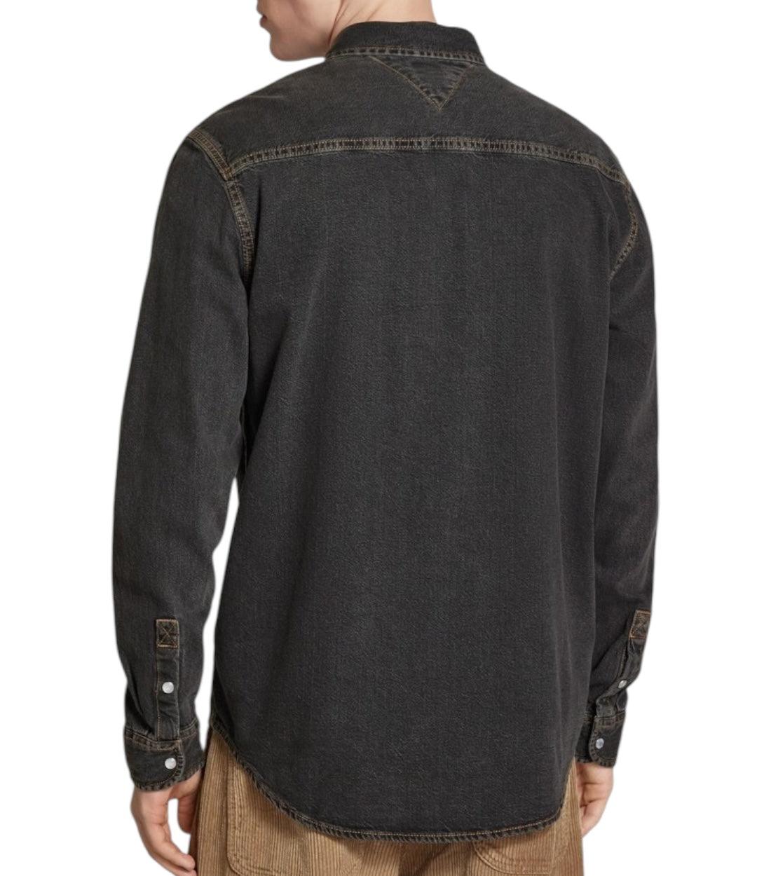 Tommy Hilfiger Jeans Zwarte Washed Overhemd