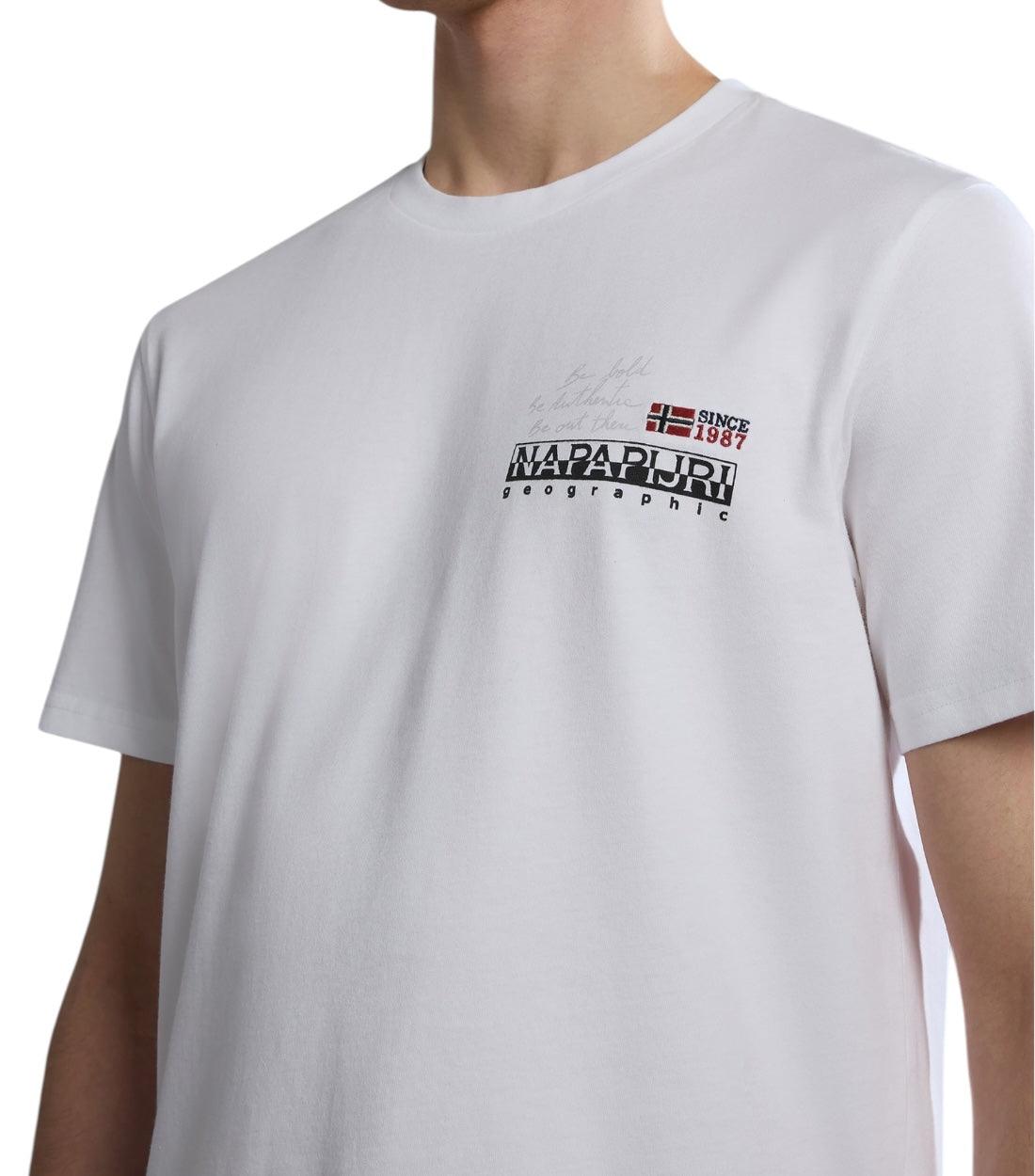 Napapijri Colville T-shirt Heren Wit Met Korte Mouwen