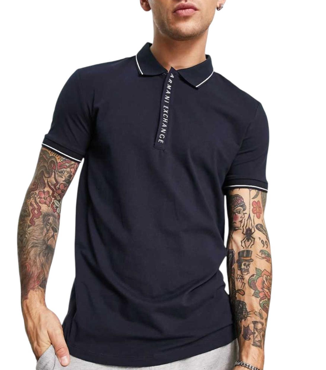 Armani Exchange Donkerblauw Polo Top Met Logo