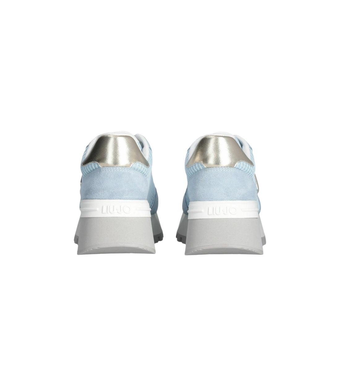 Liu Jo Lichtblauw Sneakers Met Suède Details