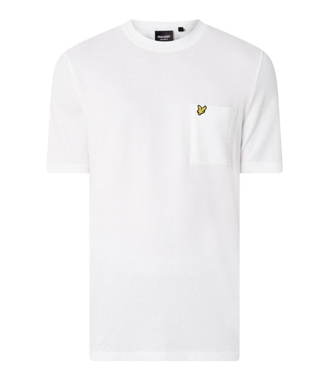 Lyle & Scott Wit T-shirt Met Borstvak