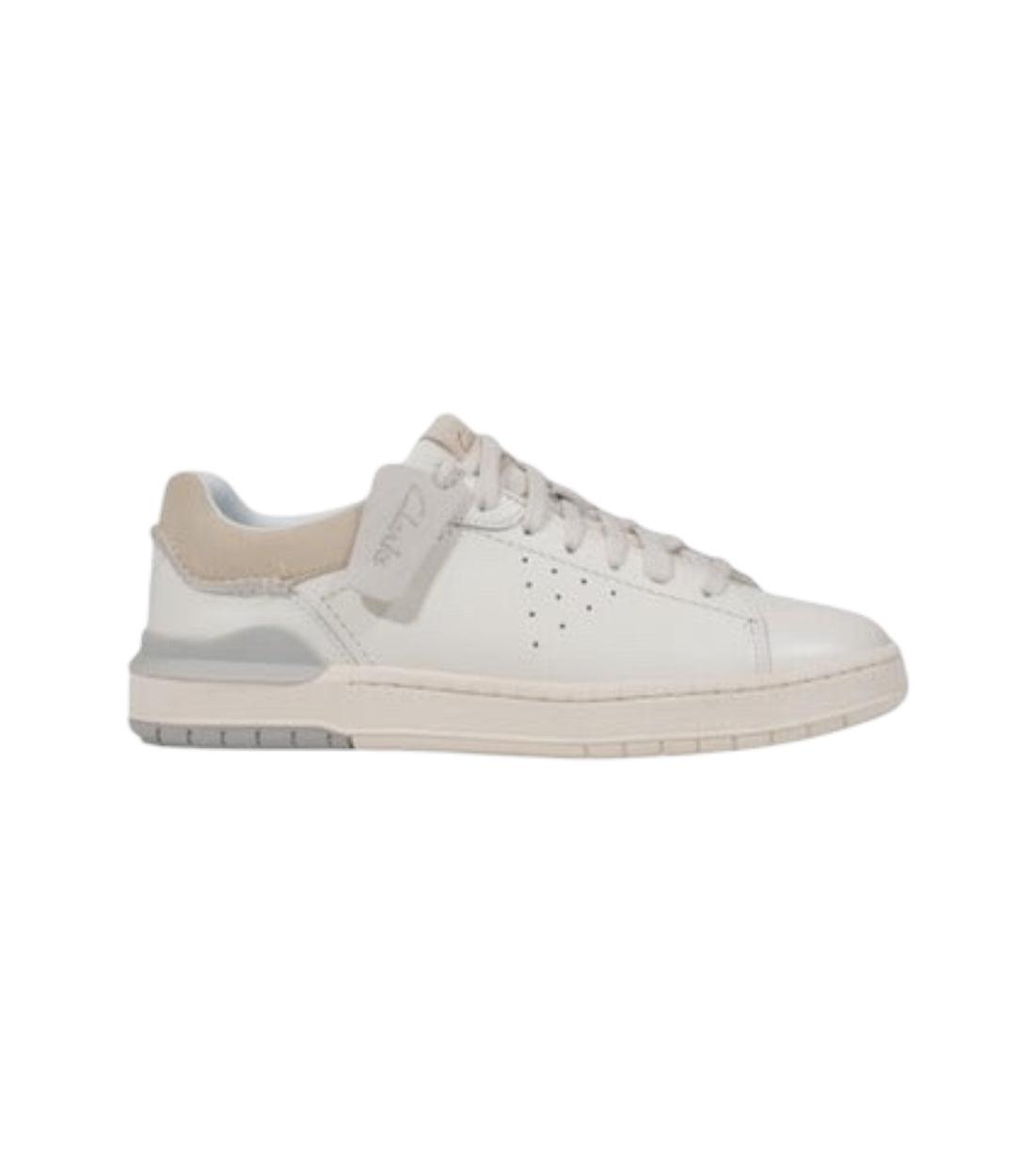 Clarks Heren Wit Leer Sneakers