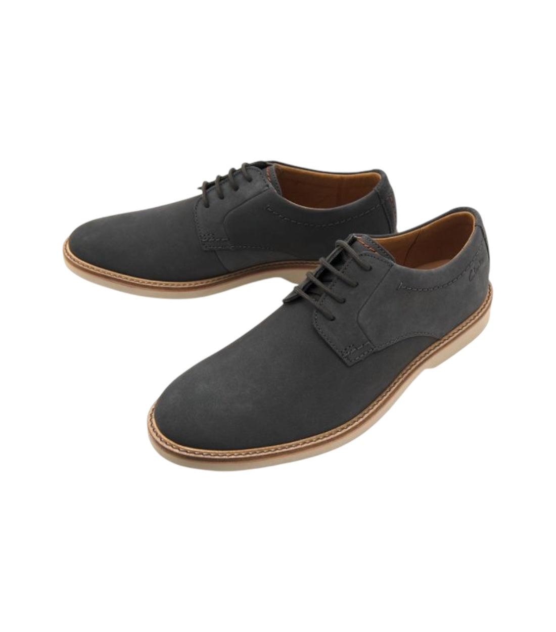 Clarks Heren Grijs Leren Oxford Lace Ups