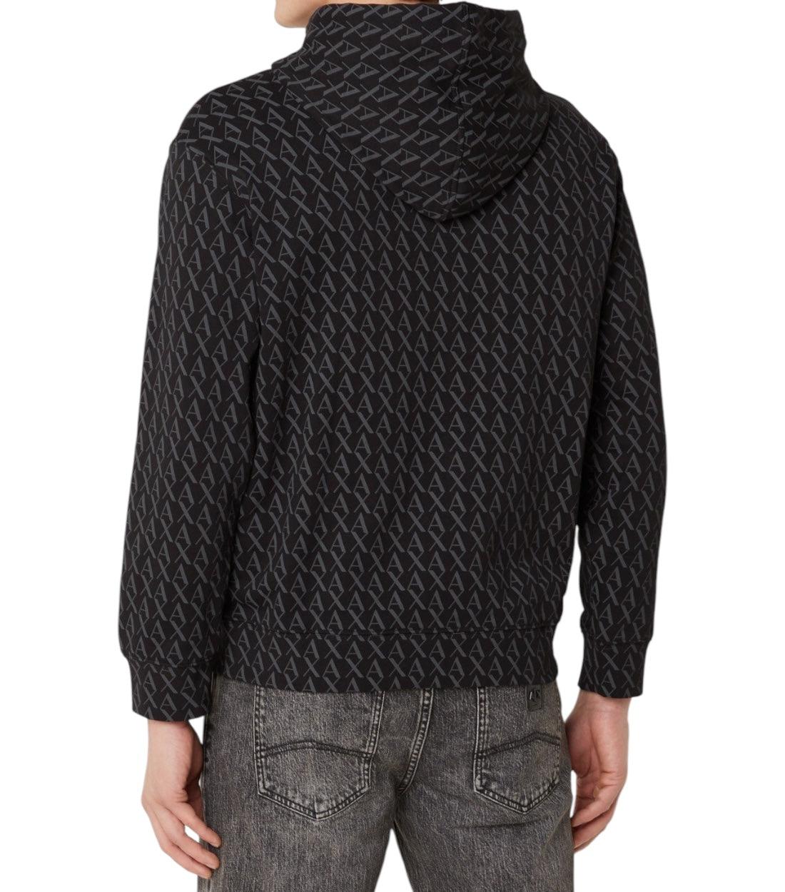Armani Exchange Zwart Hoodie Met Logoprint