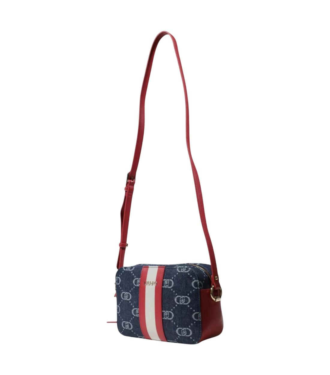 Liu Jo Blauw Denim Schoudertas Met Logo