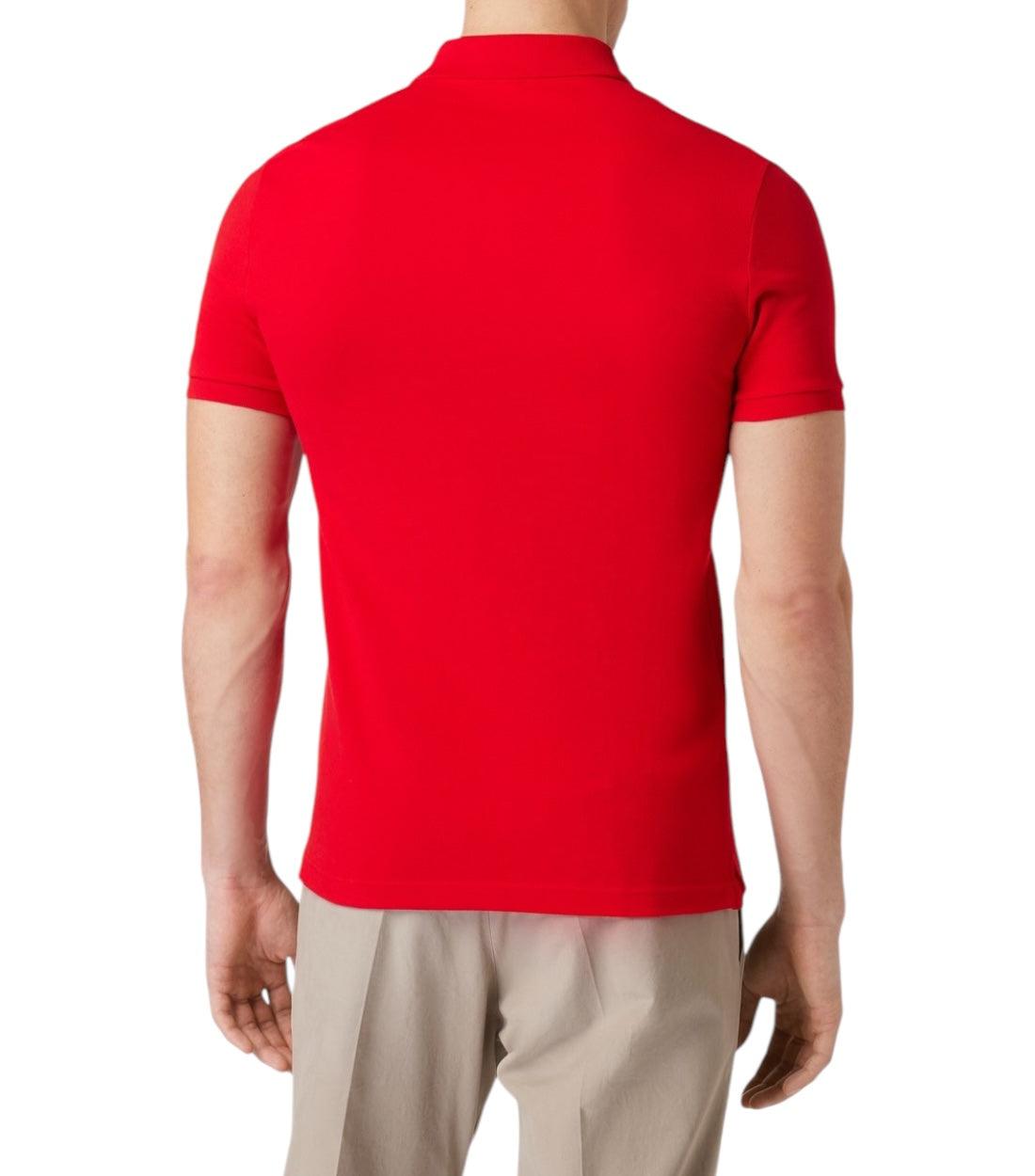 Lacoste Rood Polo Met Labelpatch