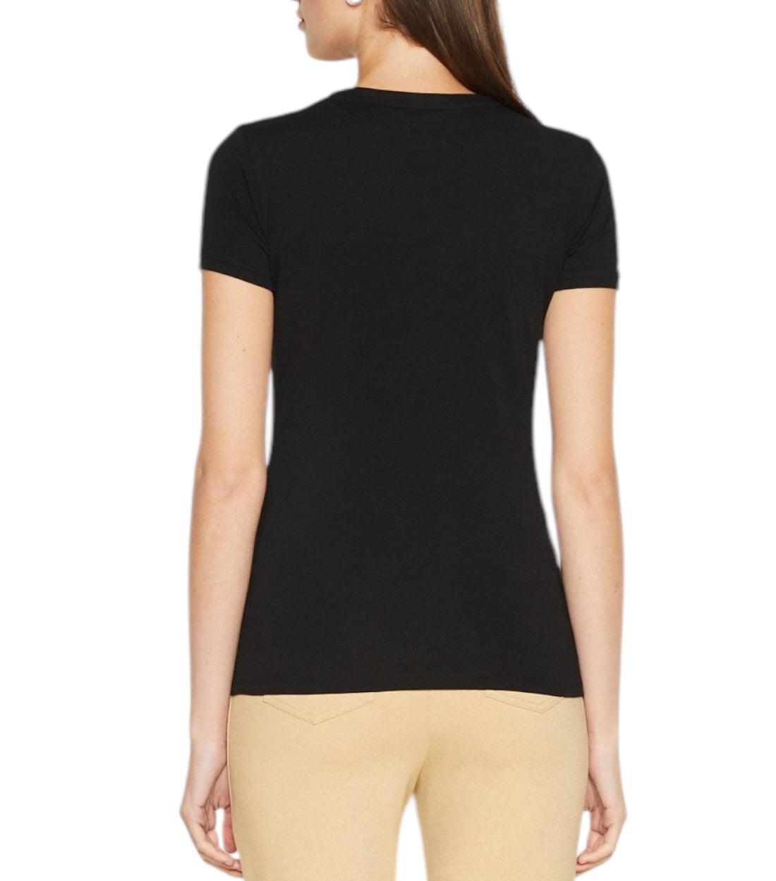 Guess Zwart T-shirt Triangle Logo