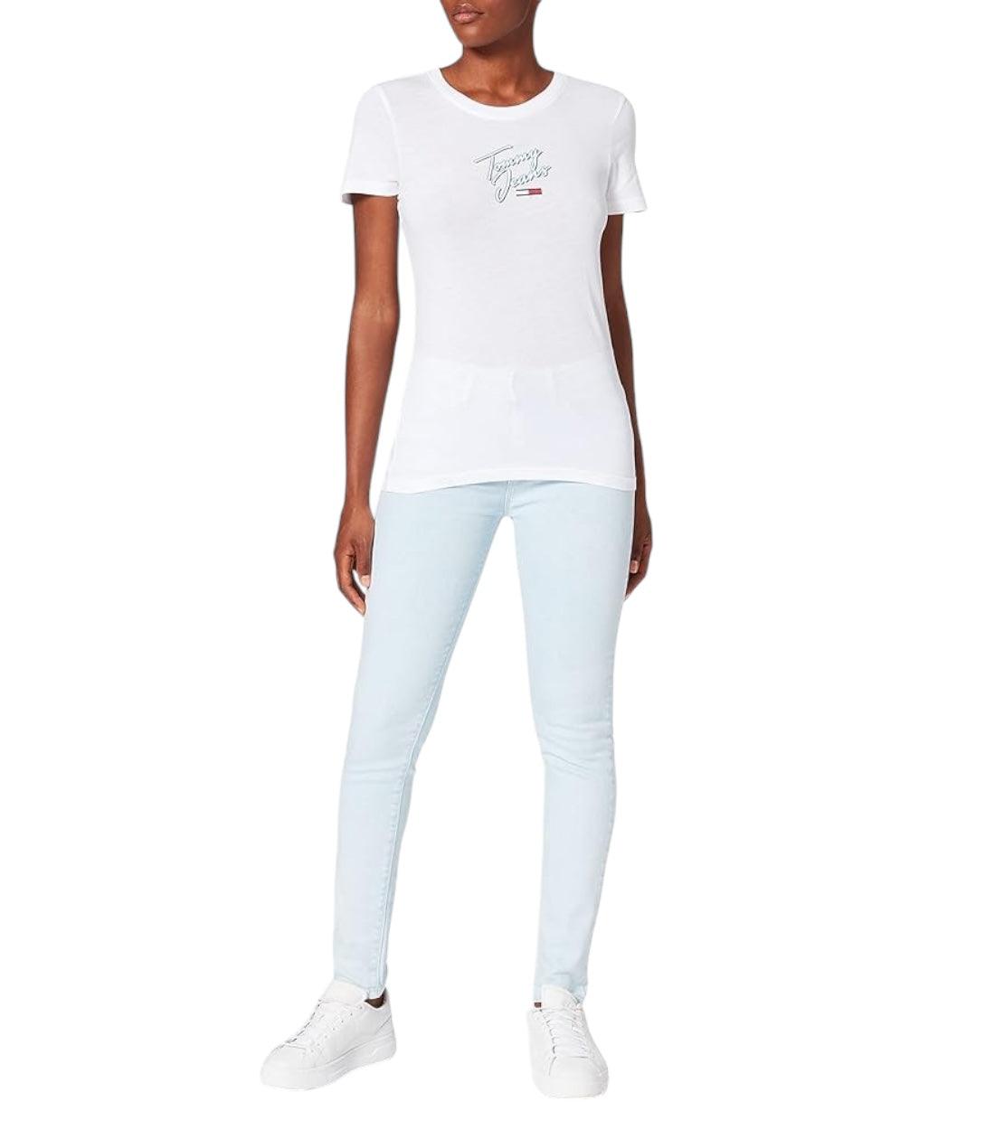 Tommy Hilfiger Jeans Maglietta Tjw Skinny Script T-Shirt Donna