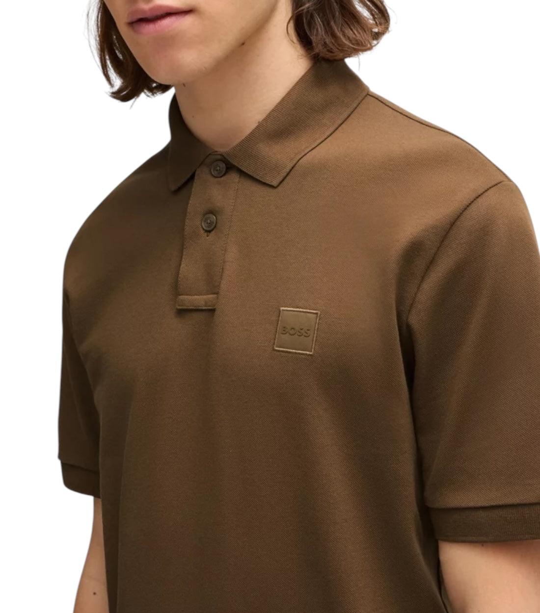 Boss Slim-Fit Polo van Stretchkatoen Met Logo Patch
