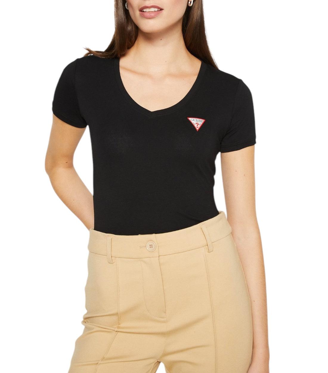 Guess Zwart T-shirt Triangle Logo