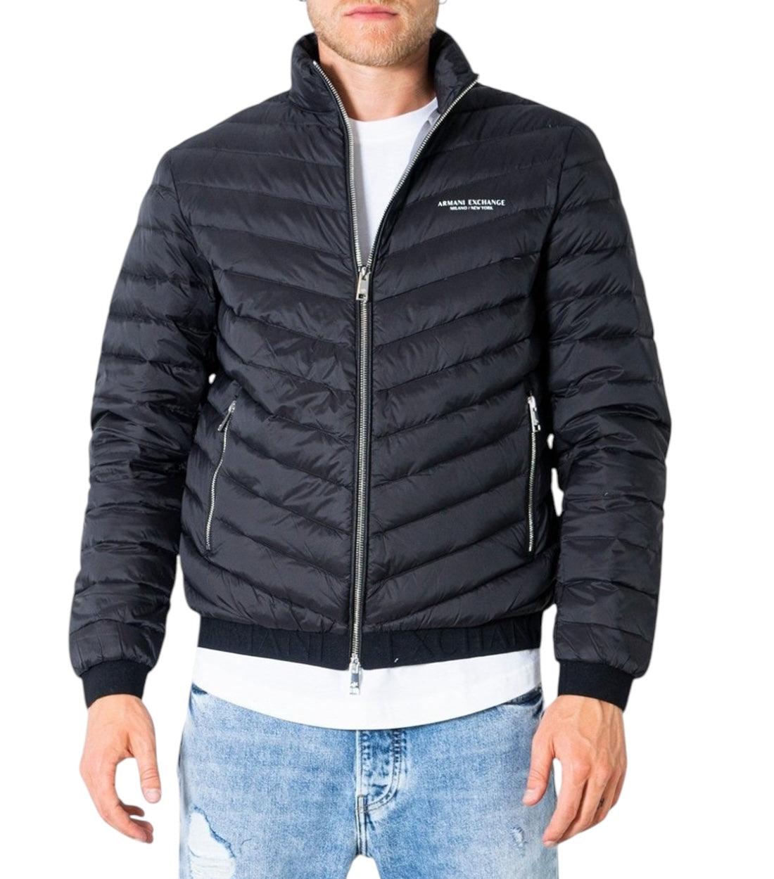 Armani Exchange Zwart Gewatteerde Jas