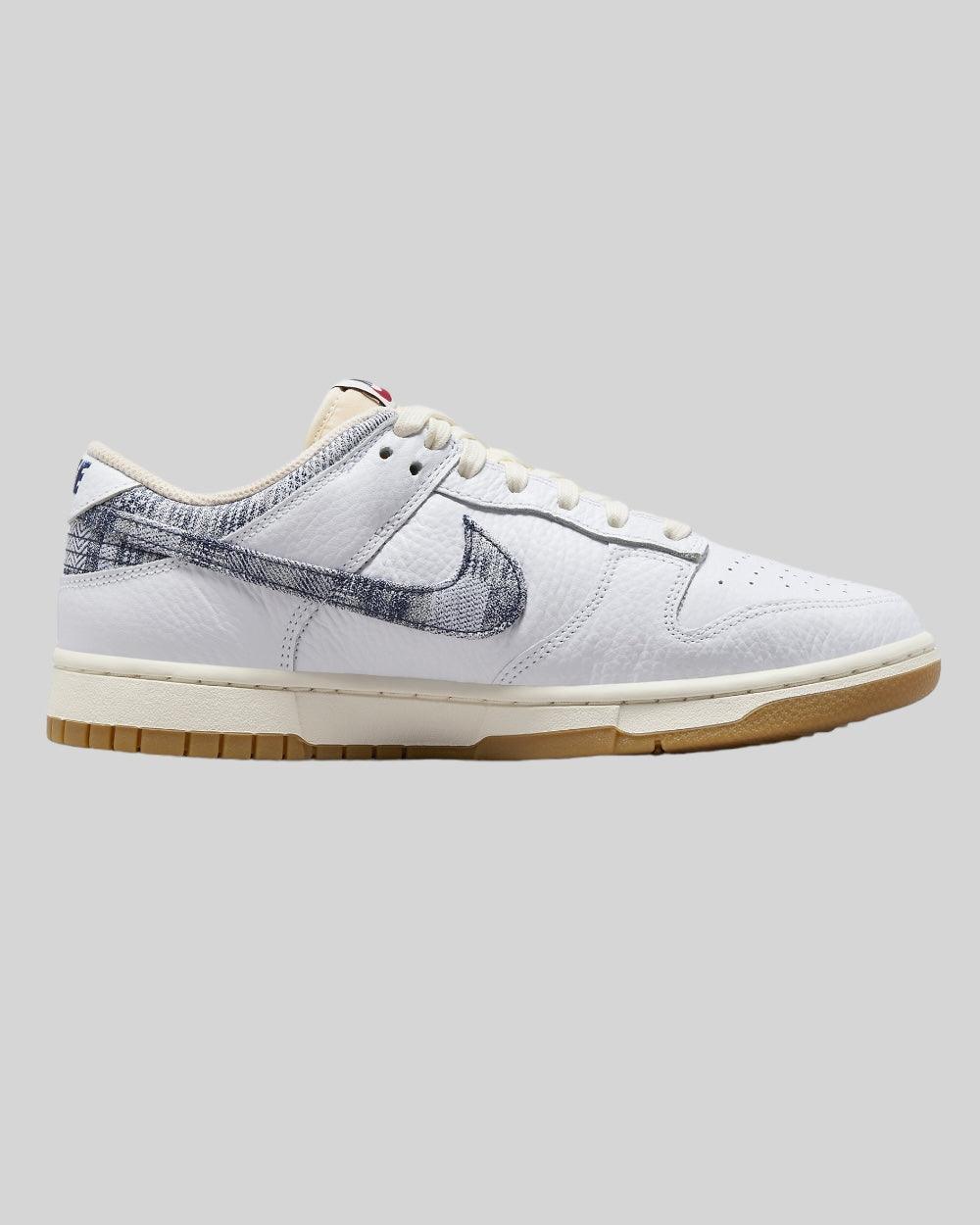 Nike Dunk Low White Gym Red Sail Midnight Navy Dames Sneakers