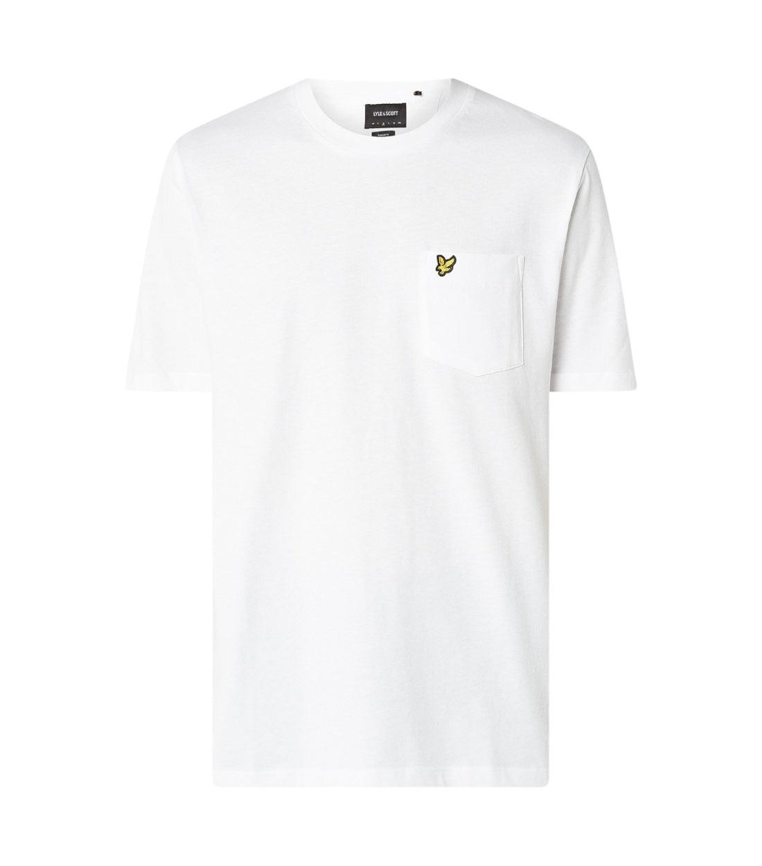 Lyle & Scott Witte T-shirt Met Borstzak