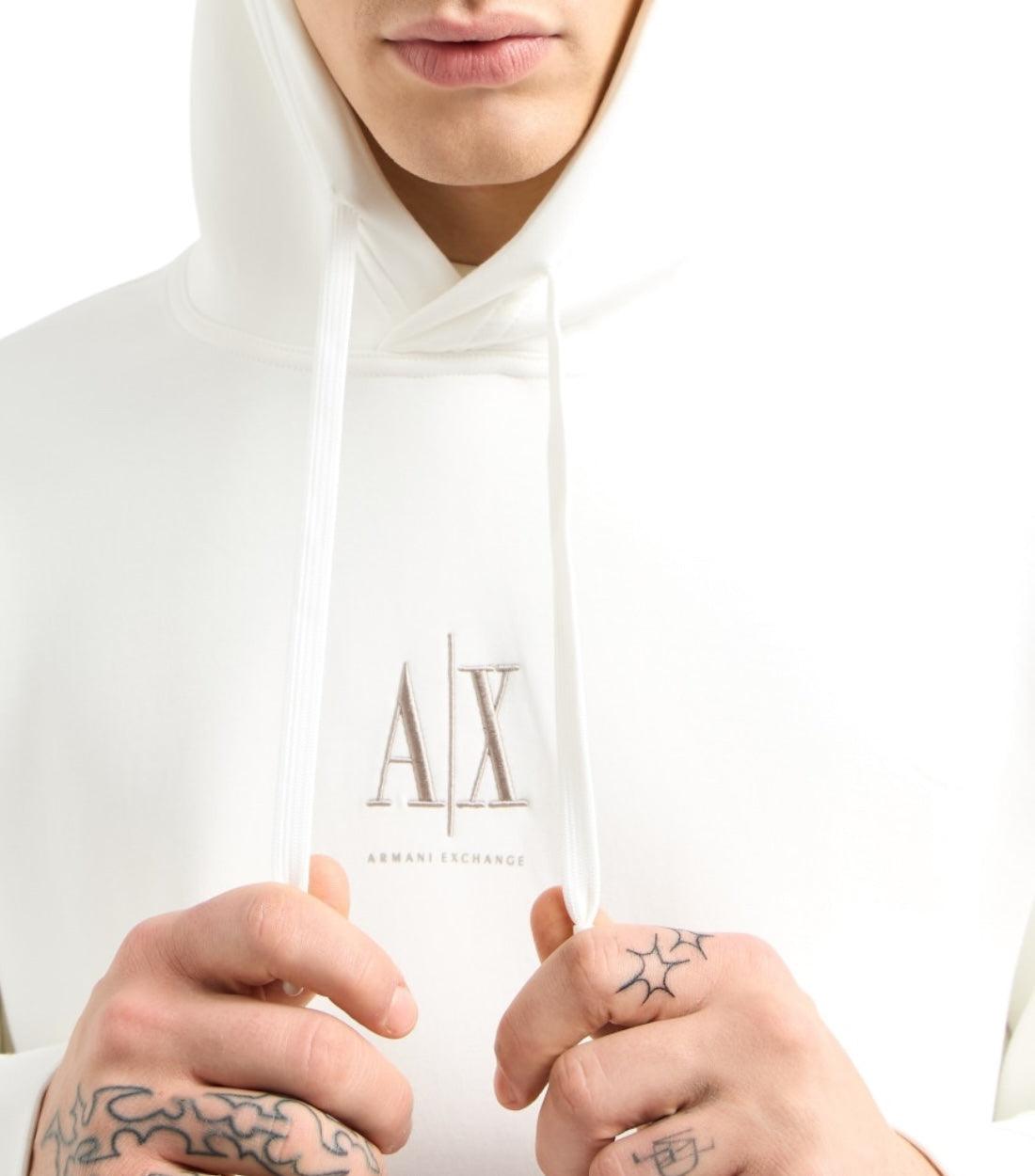 Armani Exchange Beige Hoodie Met Logo