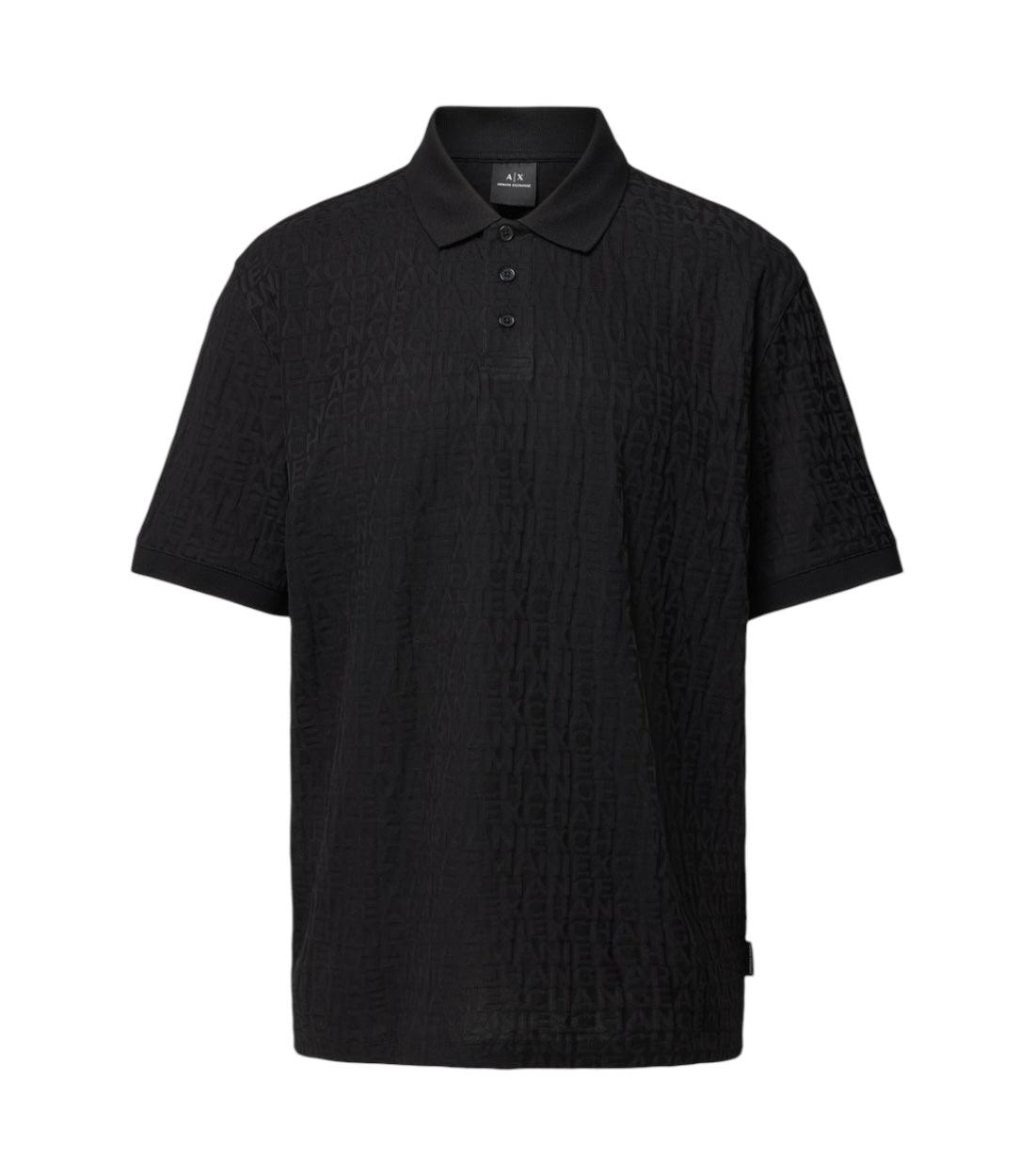 Armani Exchange Zwart Polo Top Met Logoprint