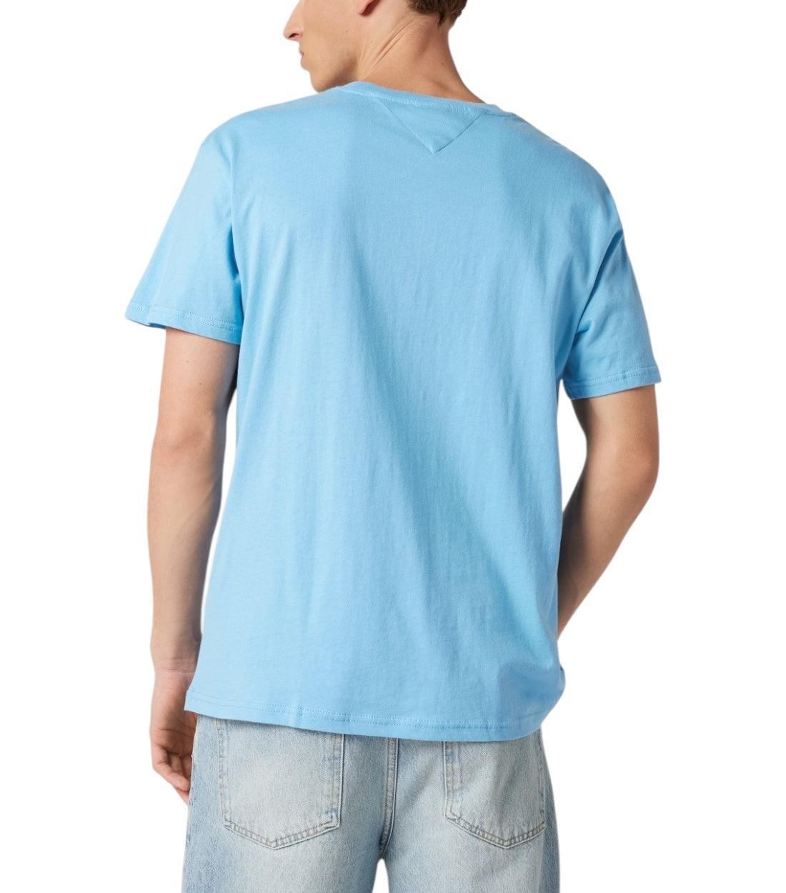 Tommy Hilfiger Jeans T-shirt Met Labelstitching In Lichtblauw