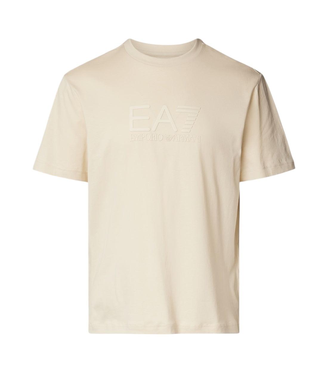 Ea7 Beige T-shirt Met Labelprint