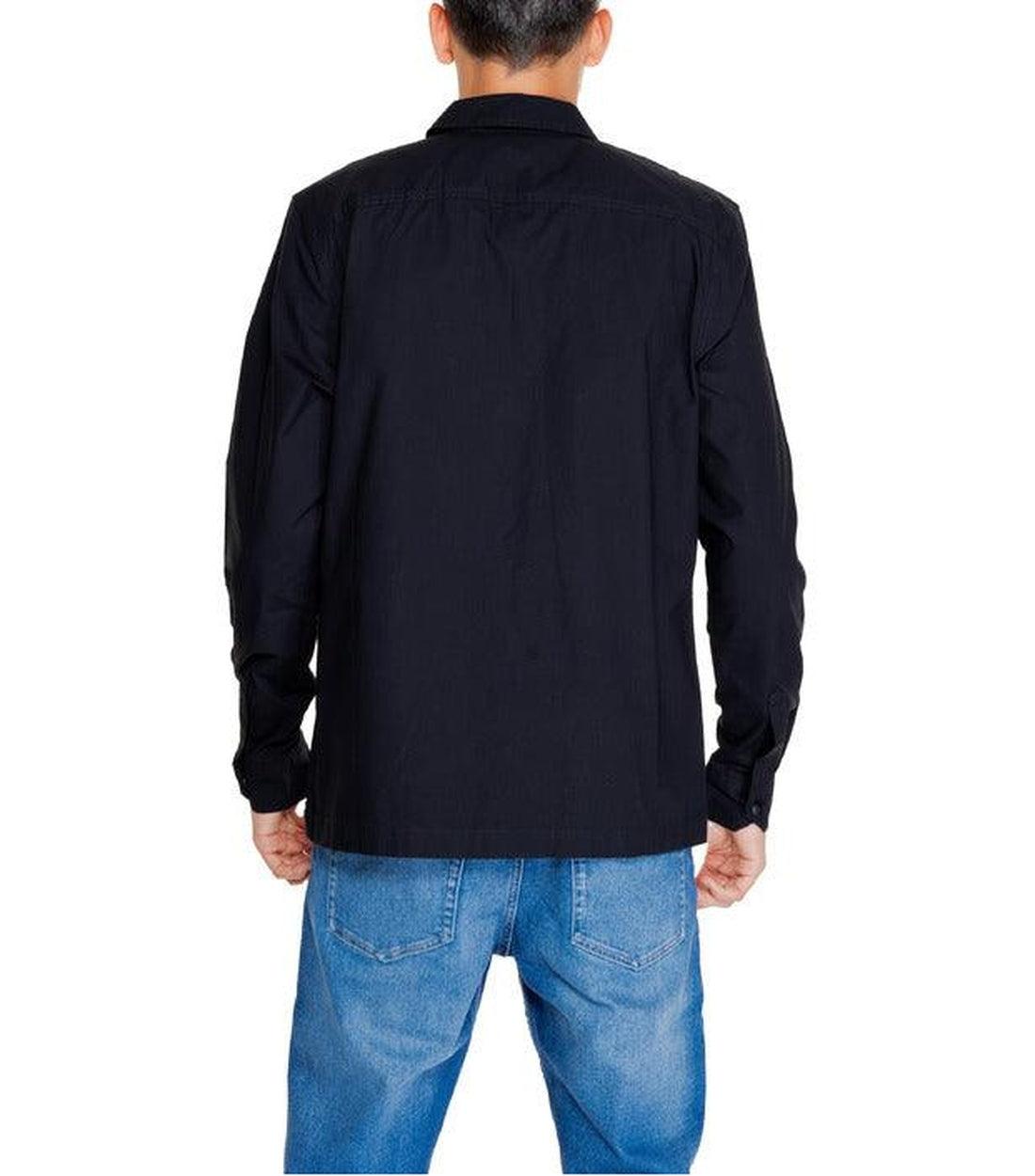 Calvin Klein Jeans Zwart Logo Regular Fit Overhemd