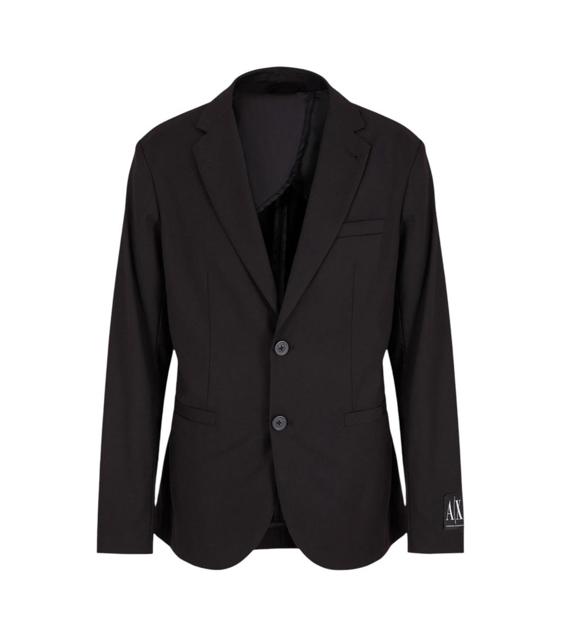 Armani Exchange Zwart Colbert Met Reverskraag