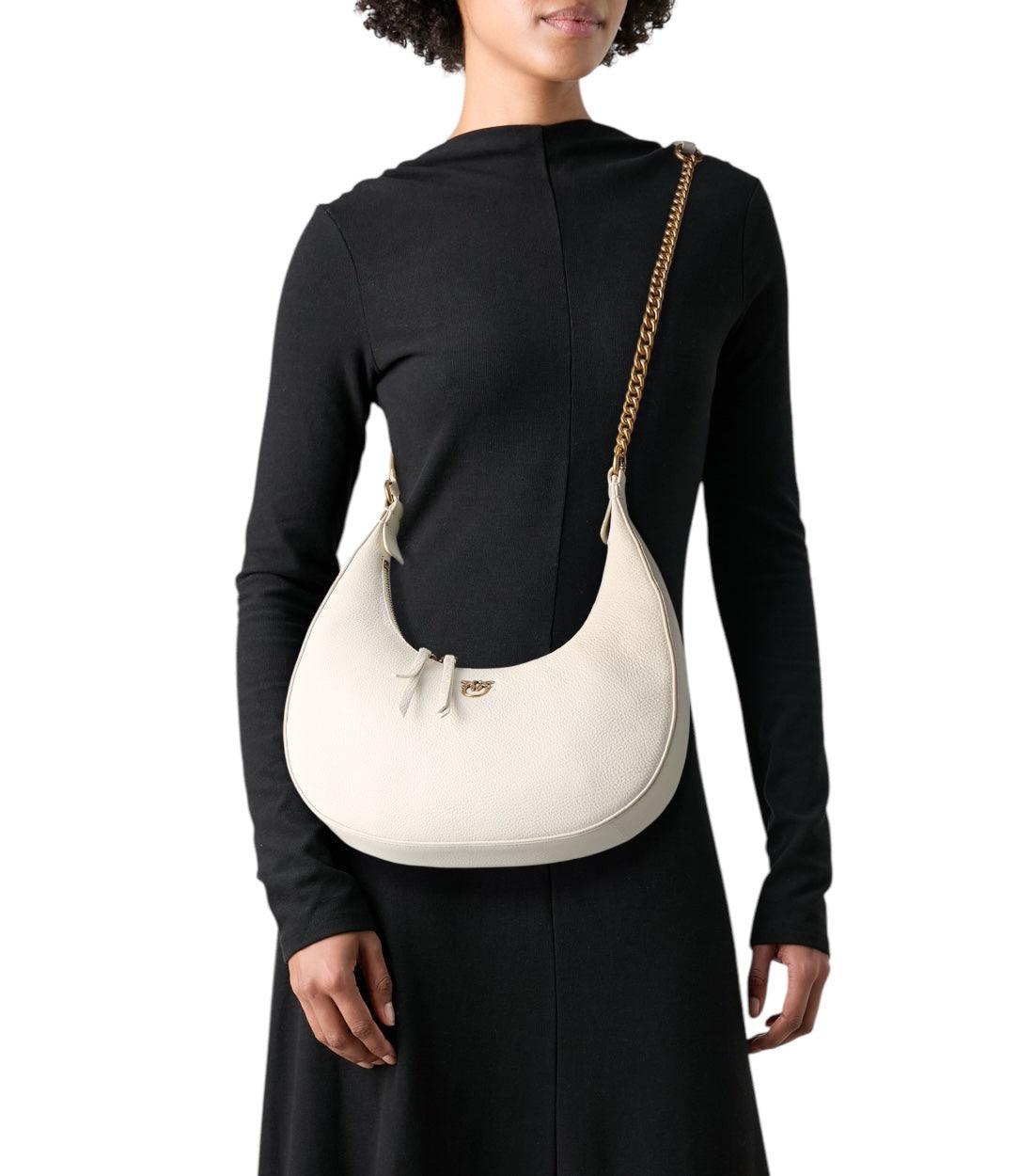Pinko Wit Brioche Hobo Classic Schoudertas