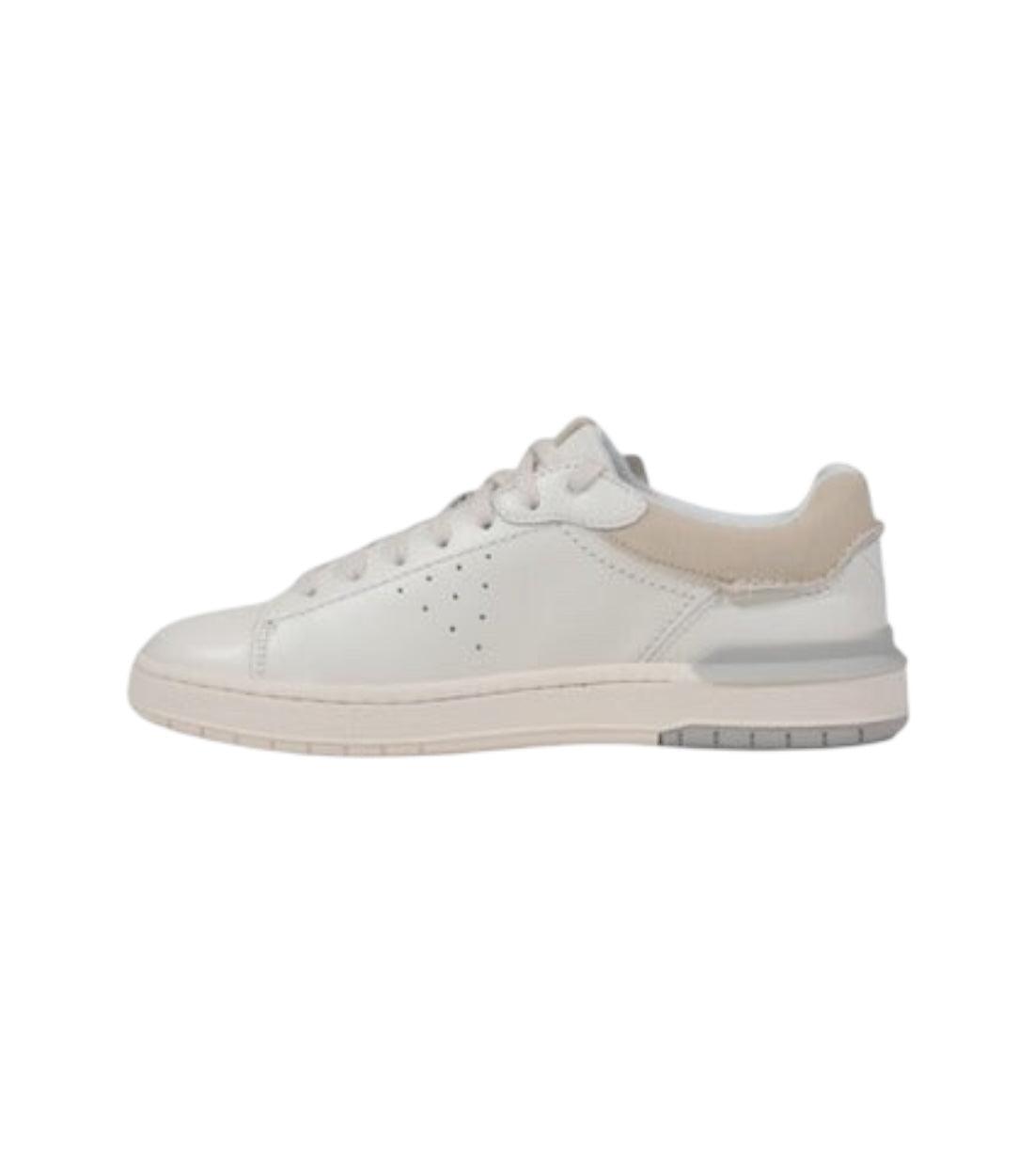 Clarks Heren Wit Leer Sneakers
