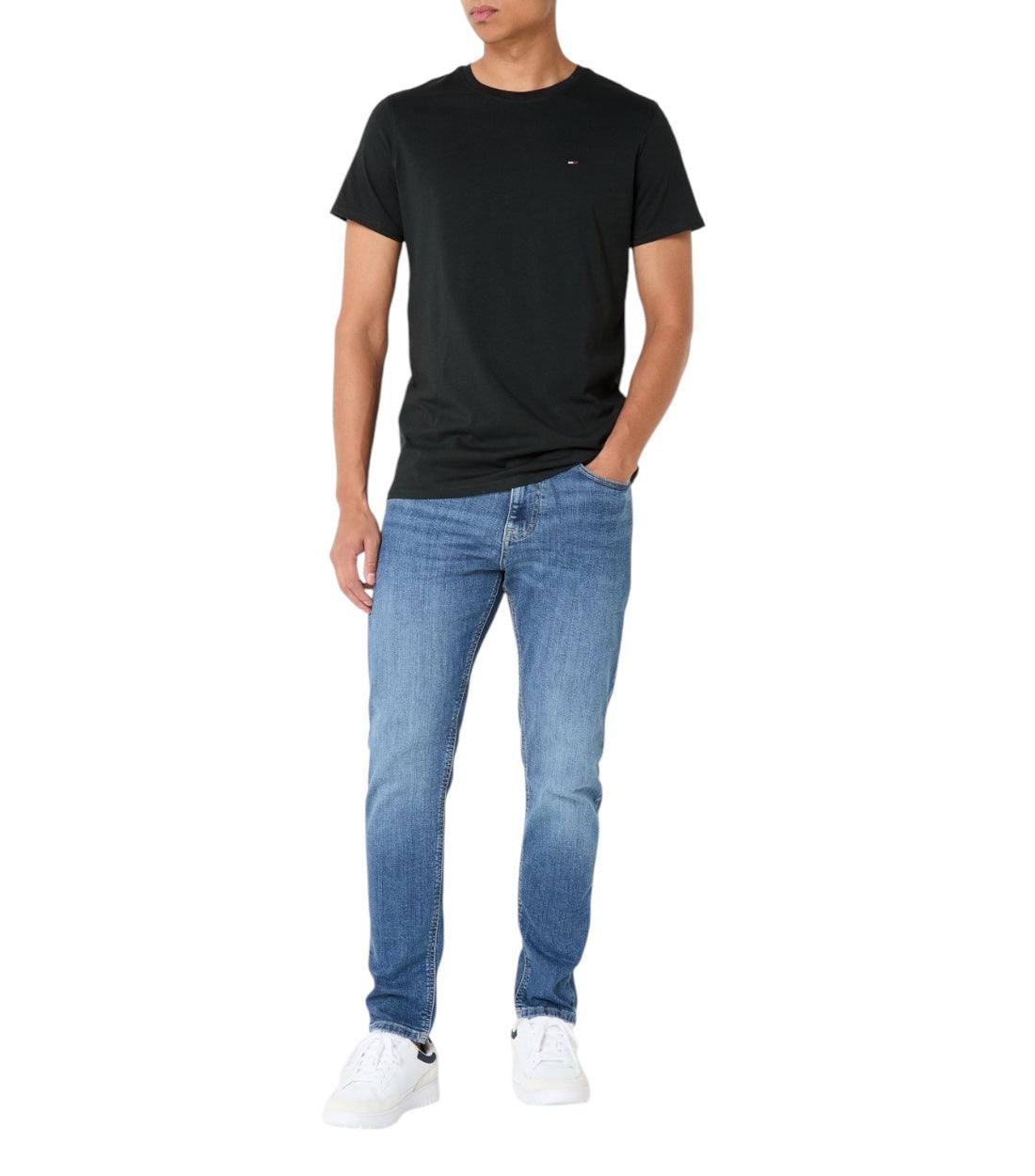 Tommy Hilfiger Zwart T-shirt Met Logoborduring