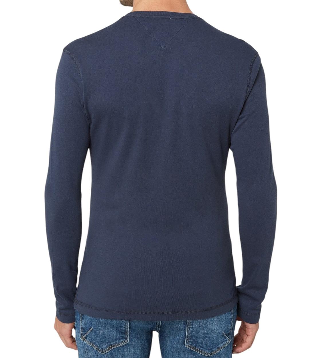 Tommy Hilfiger Blauw Gemêleerd Slim Fit Longsleeve
