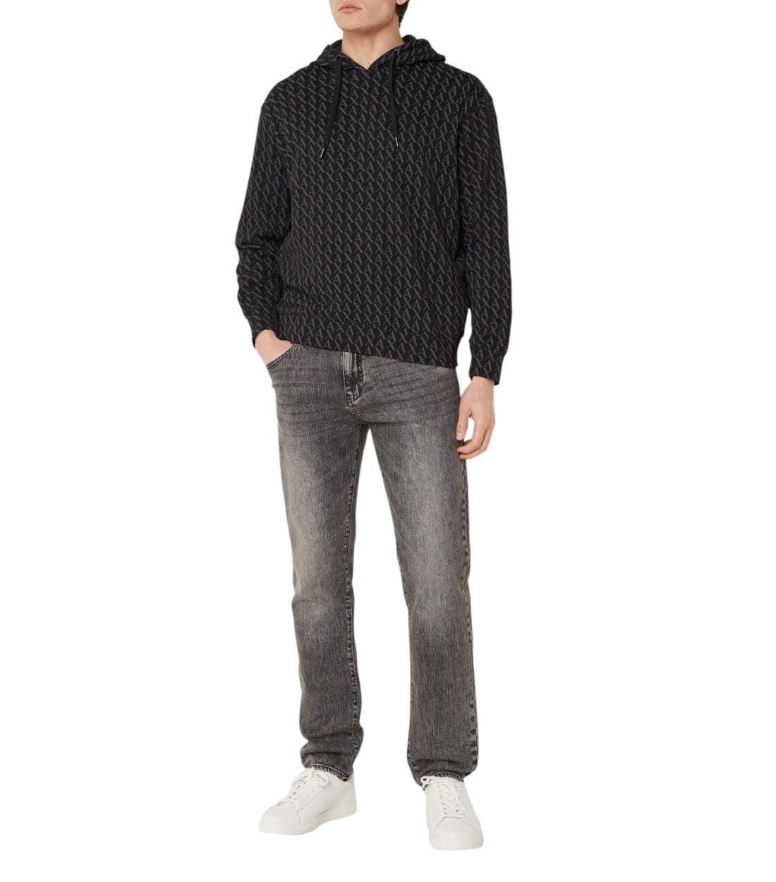 Armani Exchange Zwart Hoodie Met Logoprint