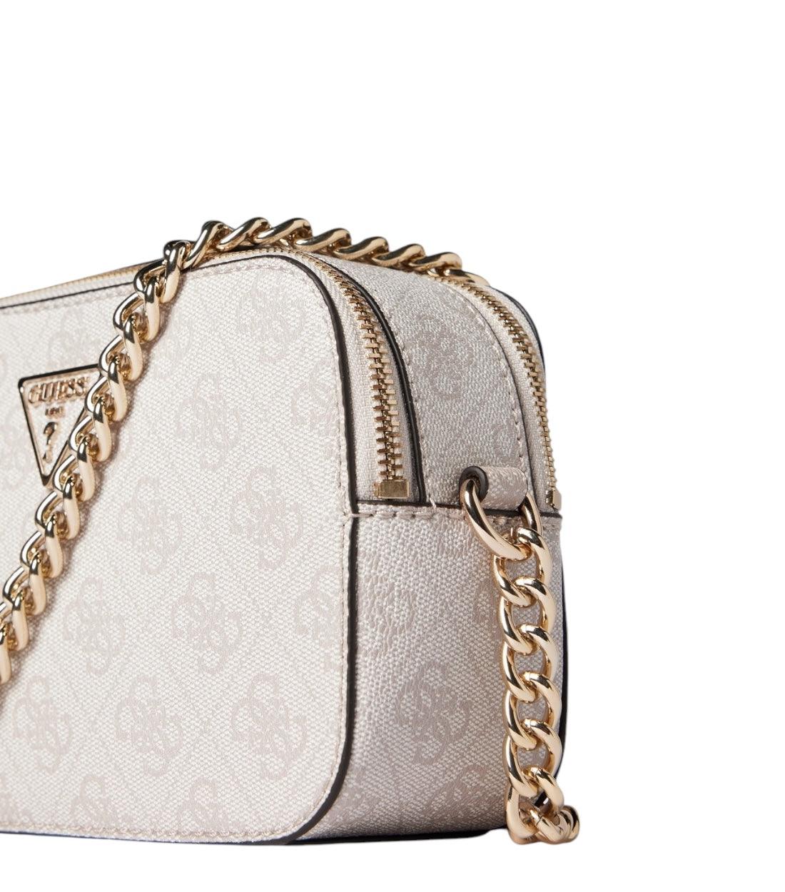 Guess Beige Noelle Crossbody Tas Met all-over motief