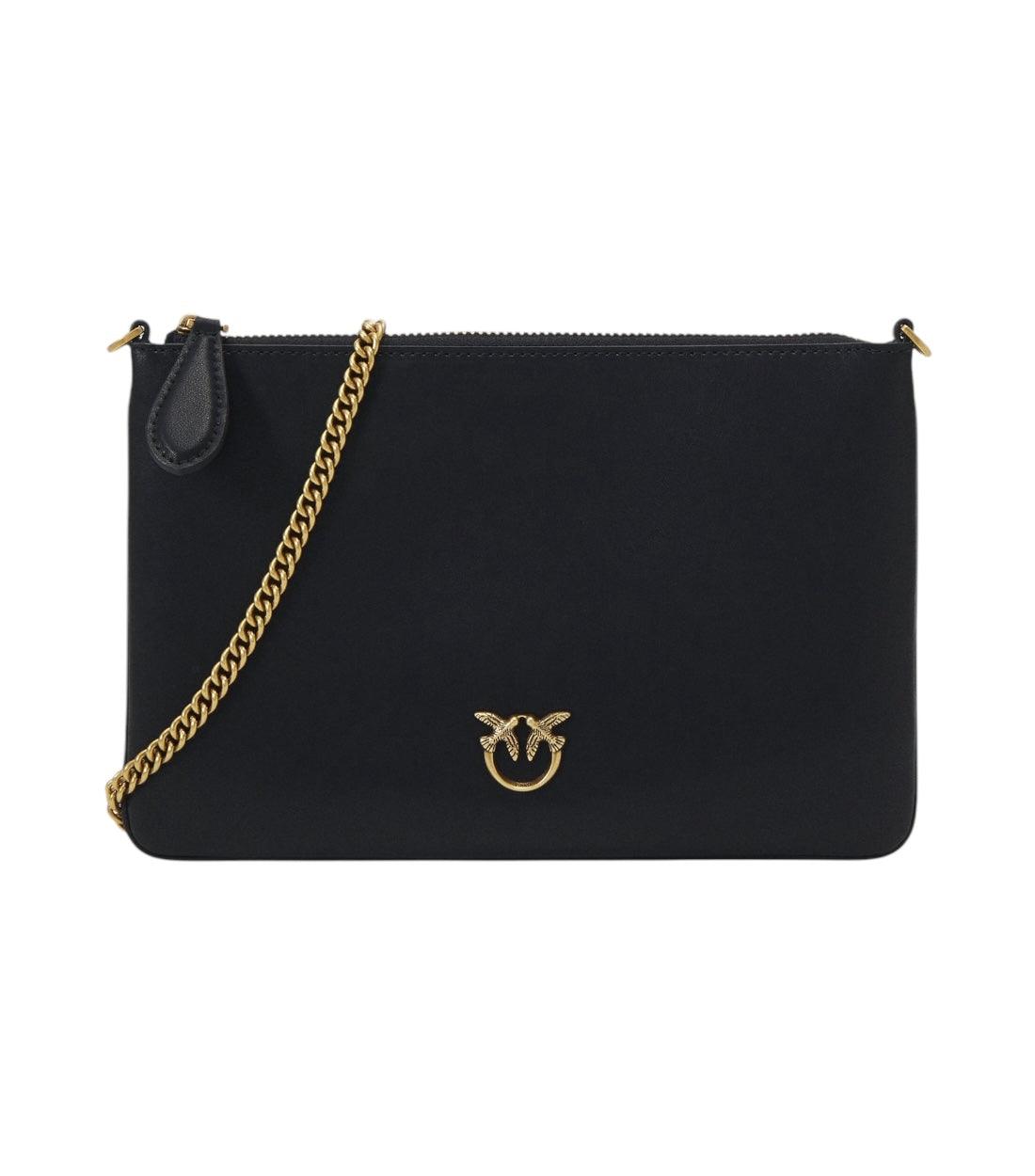 Pinko Zwart Flat Classic Clutch