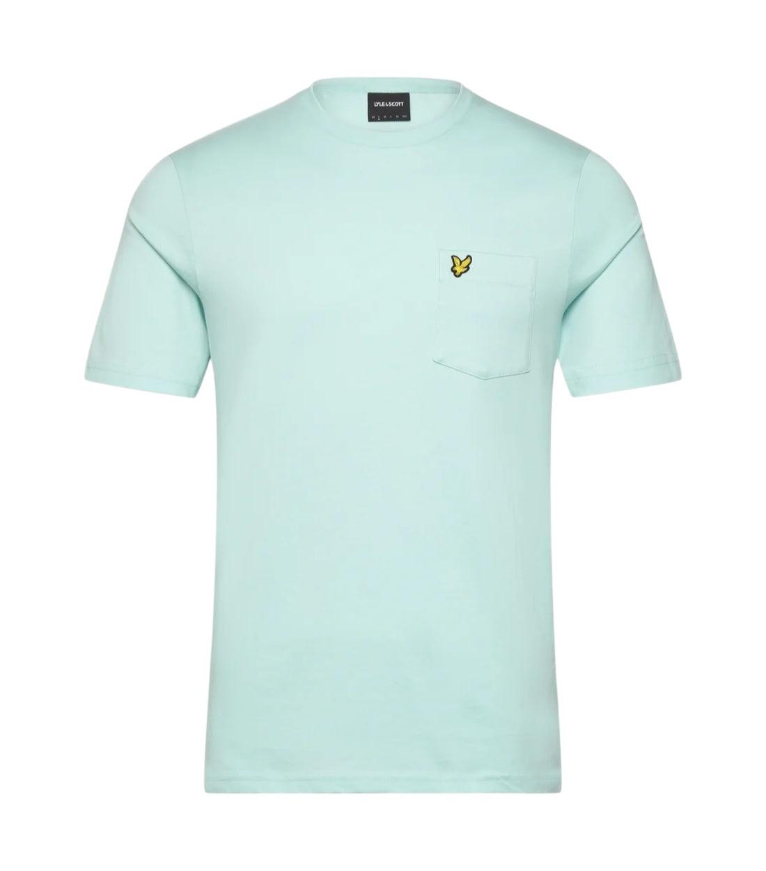 Lyle & Scott Blauw T-shirt Met Borstvak