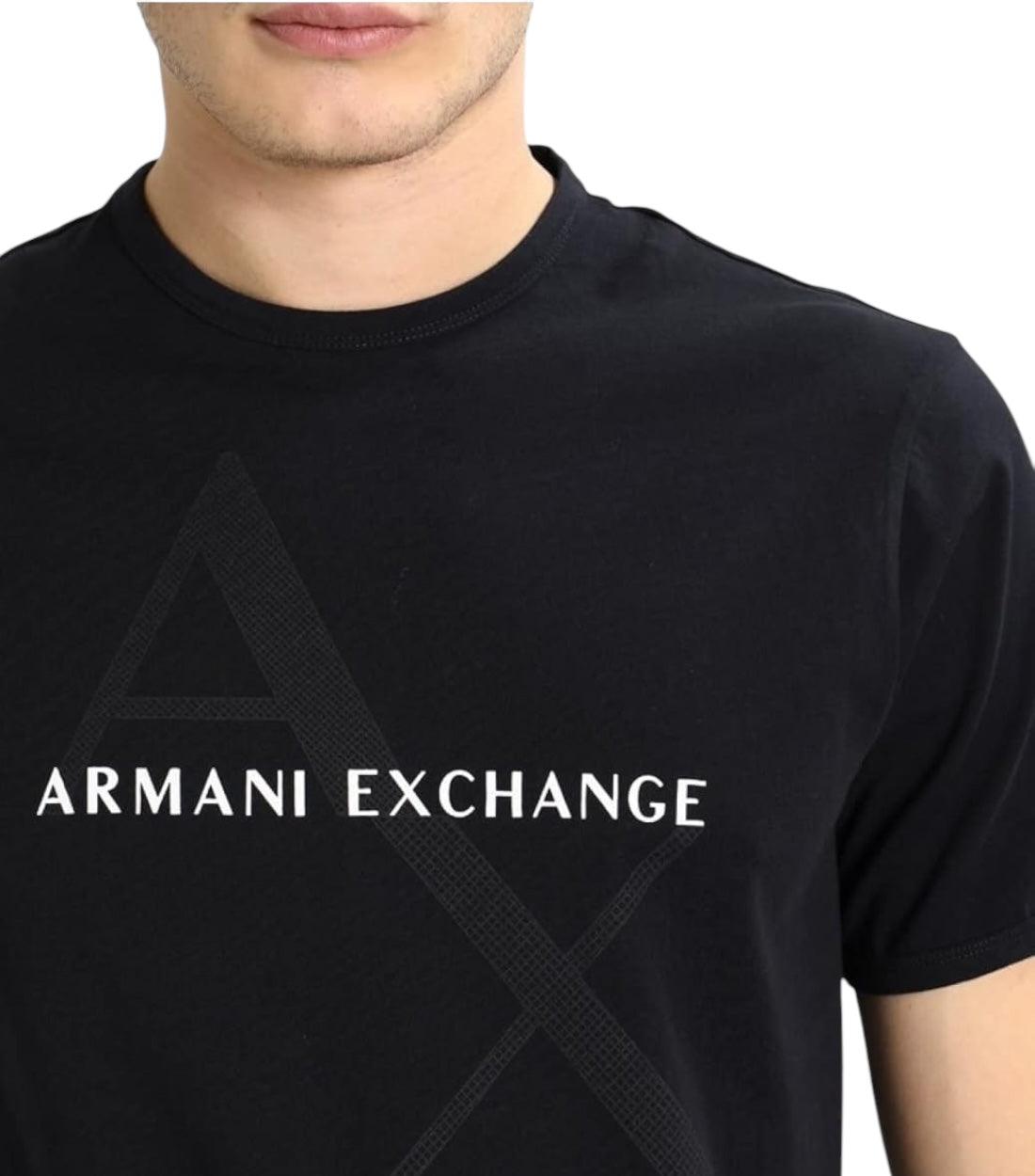 Armani Exchange Zwart Slim Fit T-shirt Met Logo