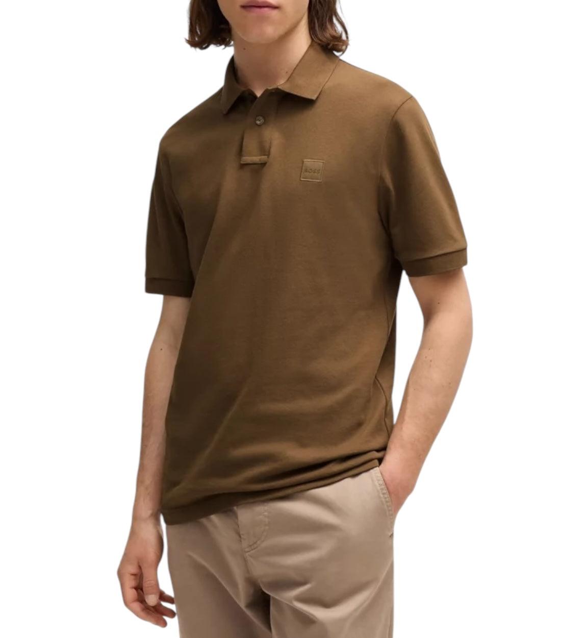 Boss Slim-Fit Polo van Stretchkatoen Met Logo Patch