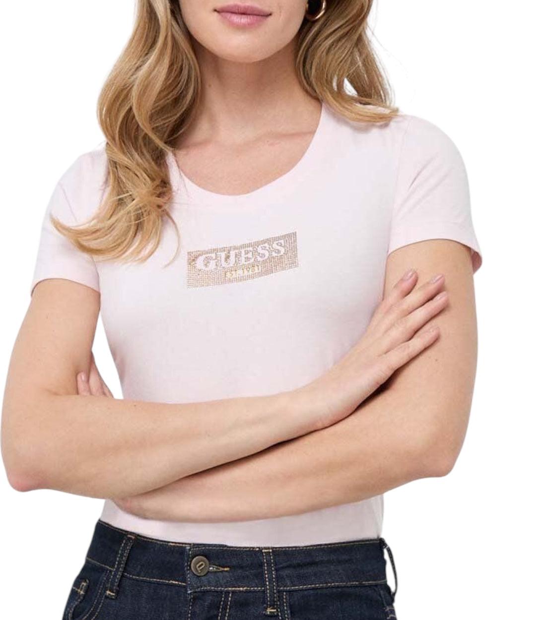 Guess Roze T-shirt Met Logo