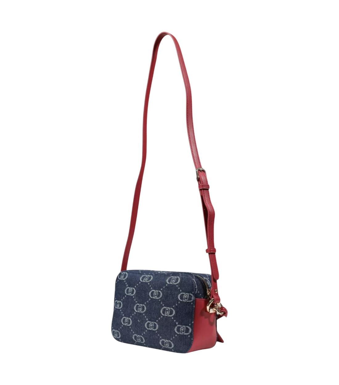 Liu Jo Blauw Denim Schoudertas Met Logo