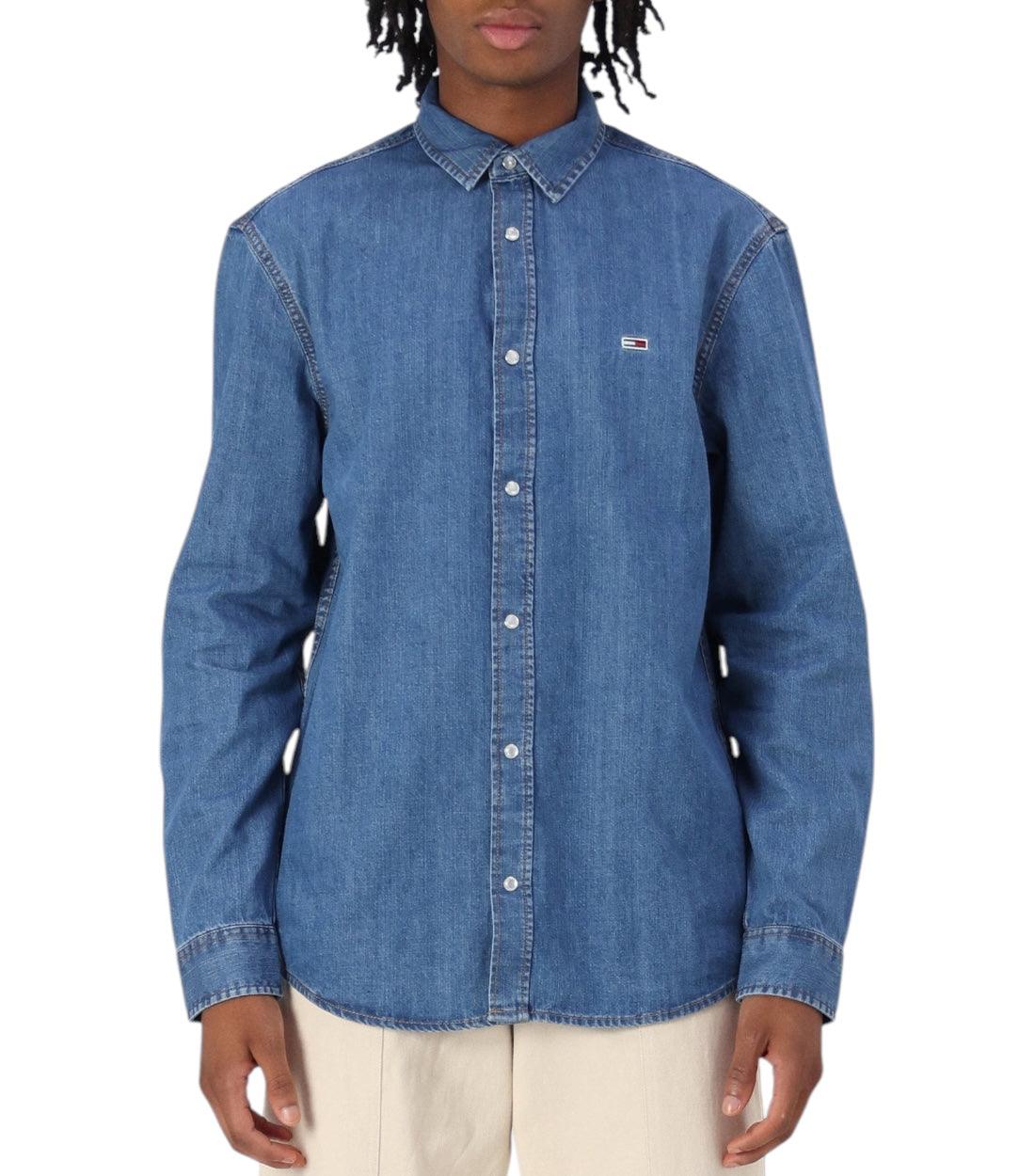Tommy Hilfiger Jeans Blauwe Denim Overhemd