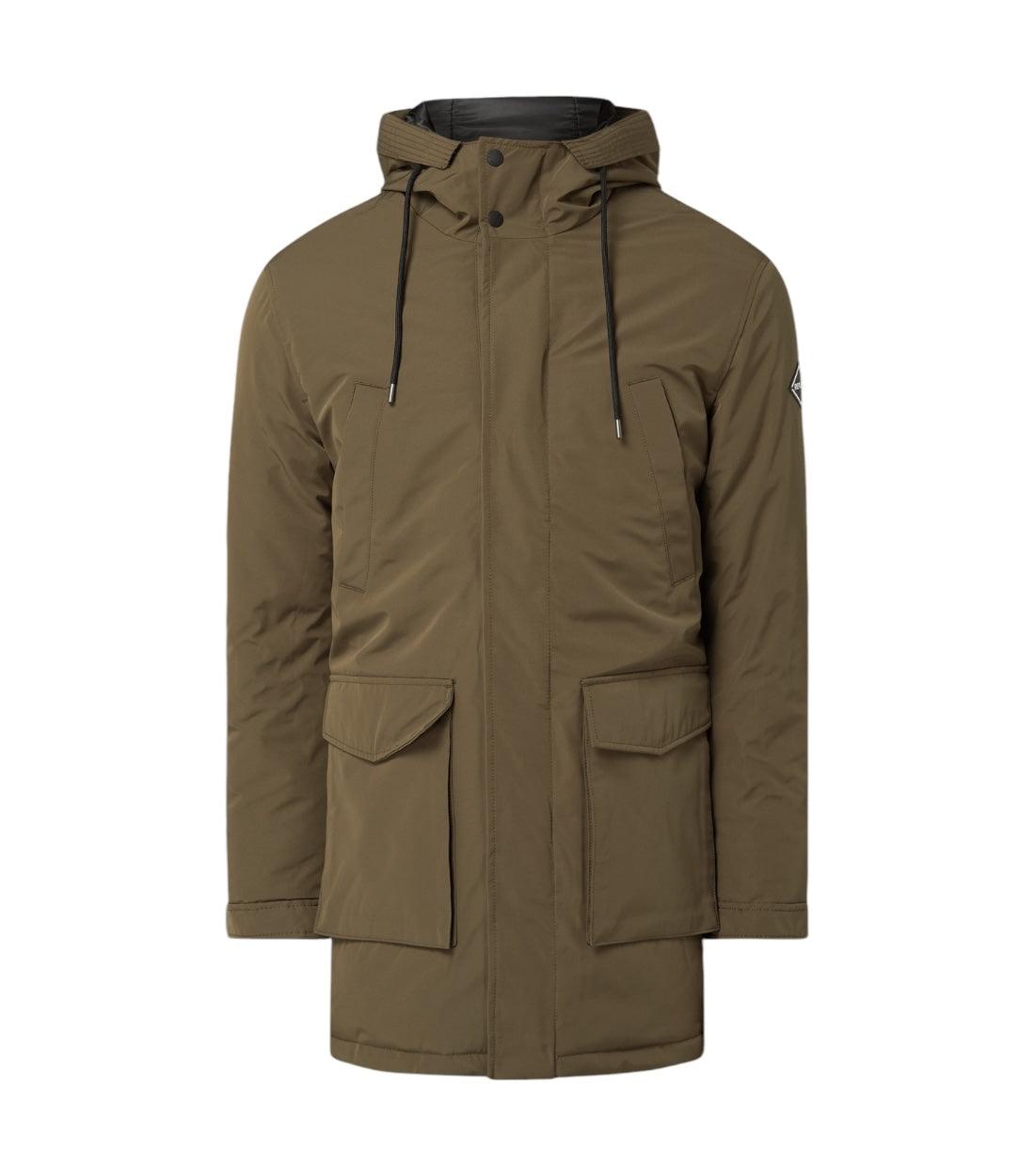 Replay Olijfgroen Parka Met Wattering