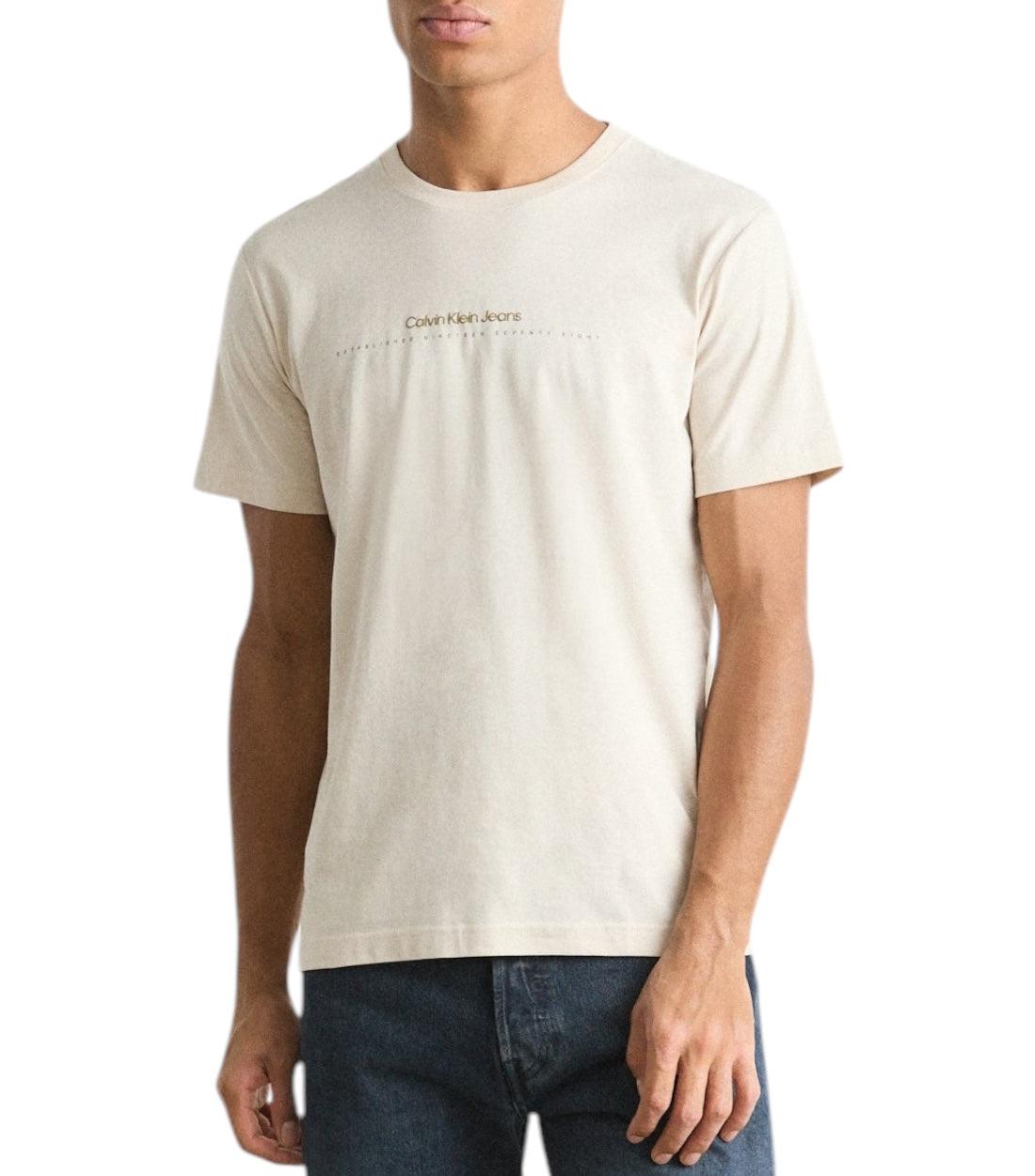 Calvin Klein Jeans Beige T-shirt Met Logo