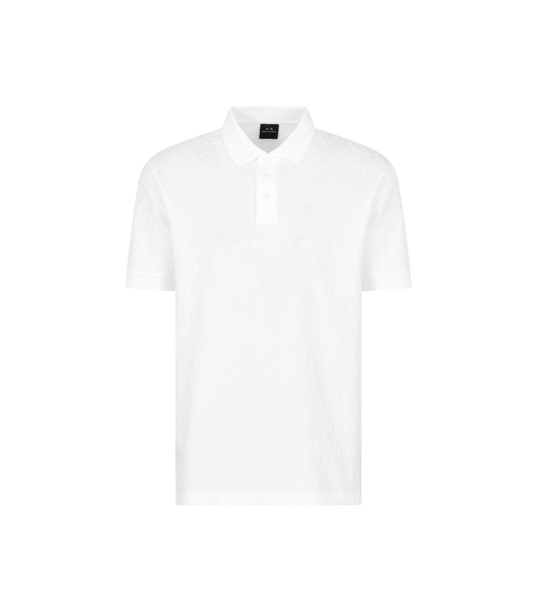 Armani Exchange Witte Polo T shirt Met Logo