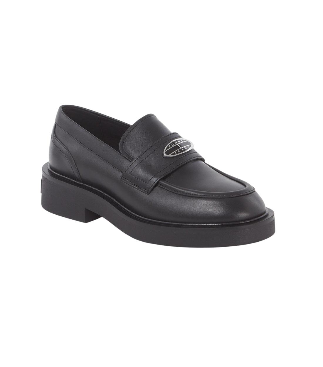 Tommy Hilfiger Zwart Moccassin van Leer