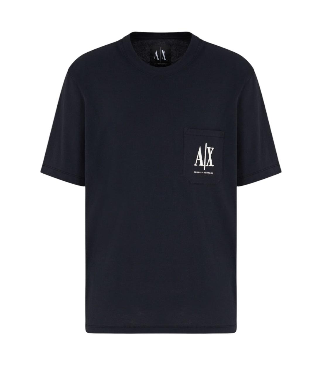 Armani Exchange Donkerblauw T-shirt Met Logo