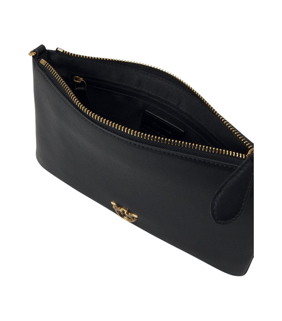 Pinko Zwart Flat Classic Clutch