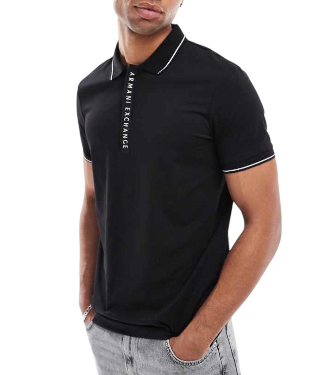 Armani Exchange Zwart Polo Top Met Logo