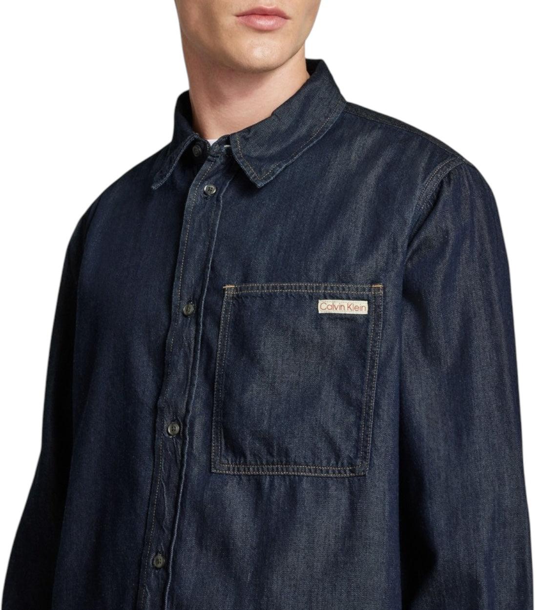 Calvin Klein Jeans Blauw Blouse Met Lange Mouwen